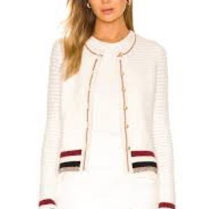 L’AGENCE Size Small Archer Stripe Cardigan